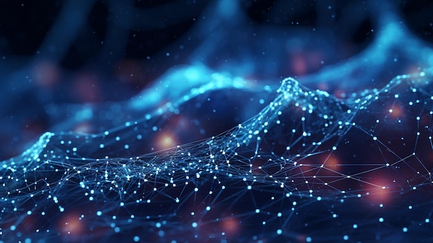 Abstract technology background Big data visualization Network connection structuregenerative ai