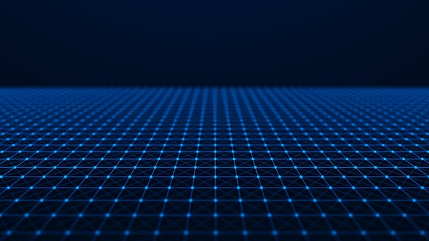 Abstract technology background Futuristic perspective background Big data visualization 3D rendering
