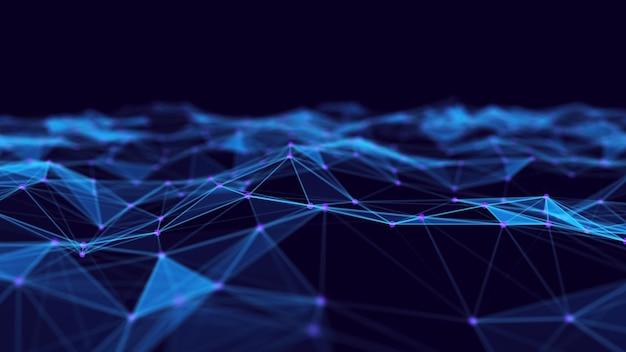 Abstract technology background Network connection structure Science background 3d rendering
