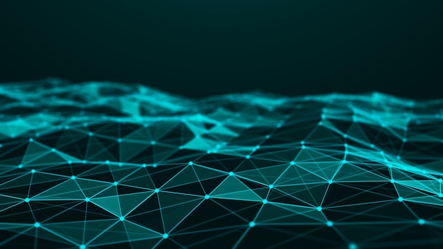 Abstract technology background Network connection structure Science background Big data digital background 3d rendering