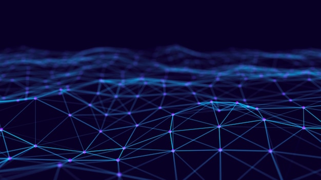 Abstract technology background Network connection structure Science background Big data digital background 3d rendering