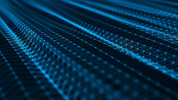 Abstract technology background Network connection structure Science background Big data digital background 3d rendering