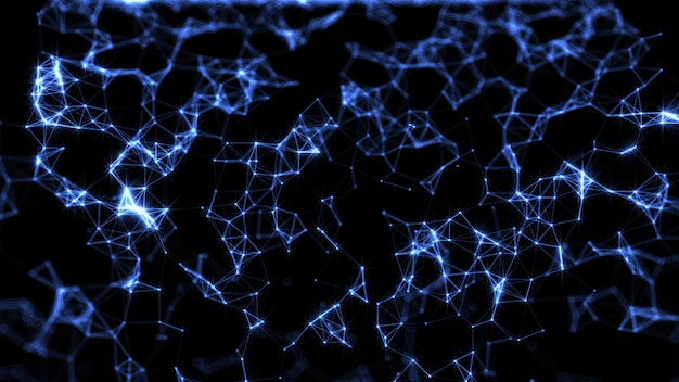 Abstract technology background with connection structure 3D rendering