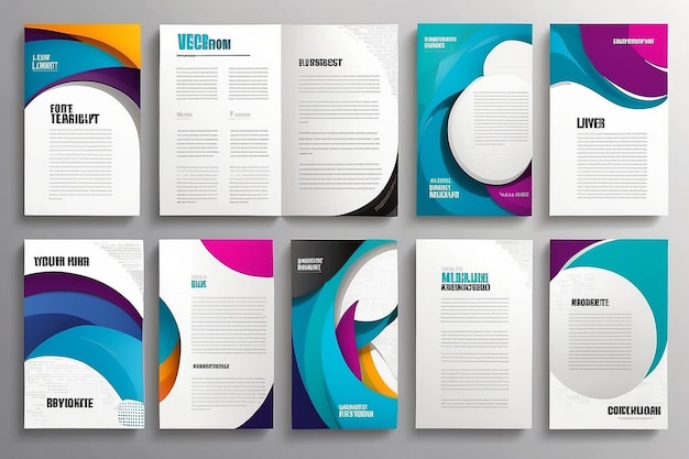 Abstract vector layout background set For art template design list front page