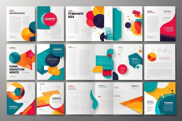 Abstract vector layout background set For art template design list front page