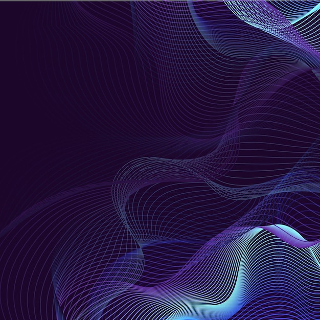 abstract waving line particle technology background
