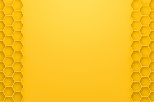 Abstract yellow background with honeycomb style. 