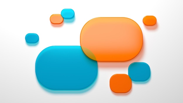 Acrylic colorful glass sheet background speech bubble transparent Polycarbonate 3d illustration