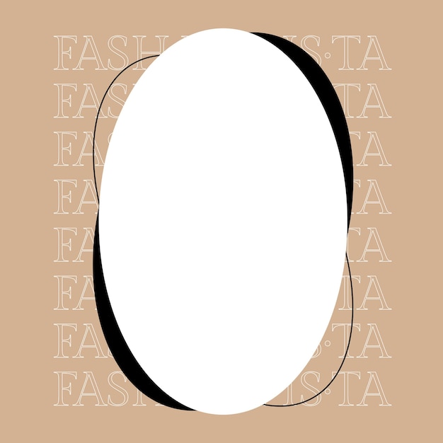 Aesthetic brown oval png frame transparent background