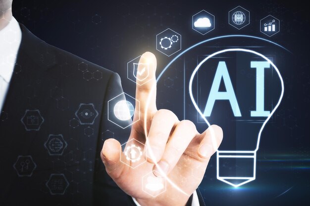AI and cyberspace concept