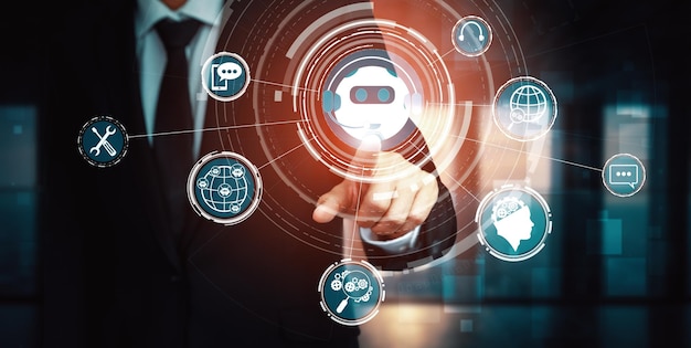 Ai chatbot smart digital customer service application concept uds