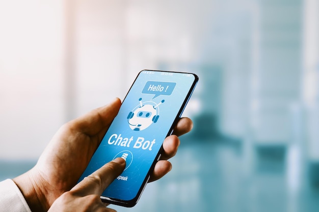 Ai chatbot smart digital customer service application concept uds