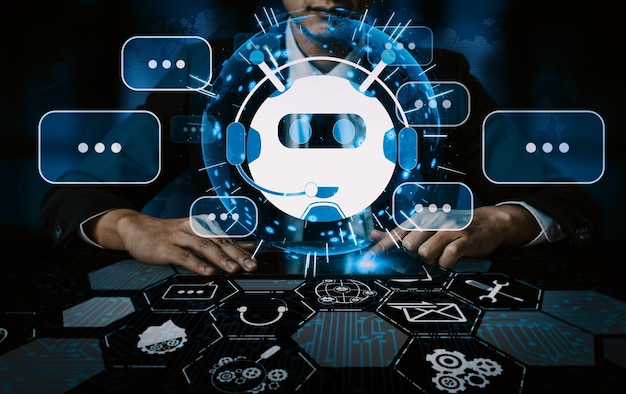 AI Chatbot smart digital customer service application concept uds