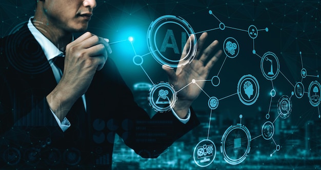 Ai learning and artificial intelligence concept uds
