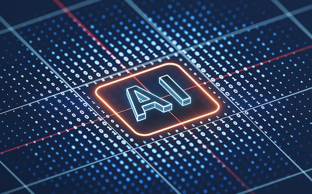 AI technology the concept of science and technology 3 rendering