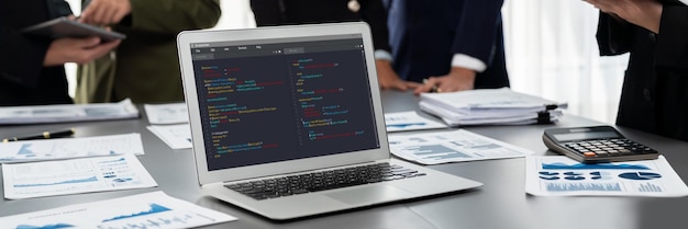 Analyst team utilizing BI Fintech to analyze financial report Prodigy