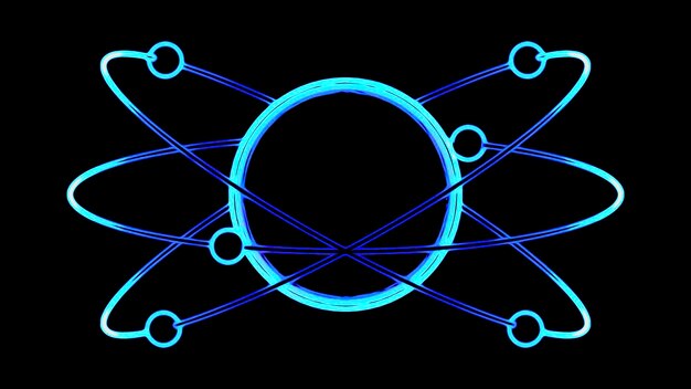 animation of moving particles in orbit of atom design simple animation with moving electrons around