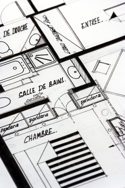 Apartment blueprints in French