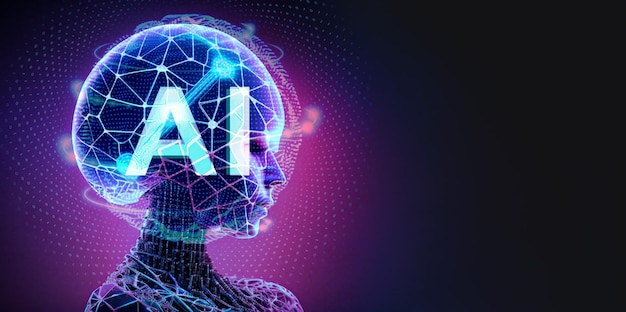 Artificial intelligence and future technologies AI Learning and Artificial Intelligence Concept Business modern technology internet and networking concept big data and data science banner