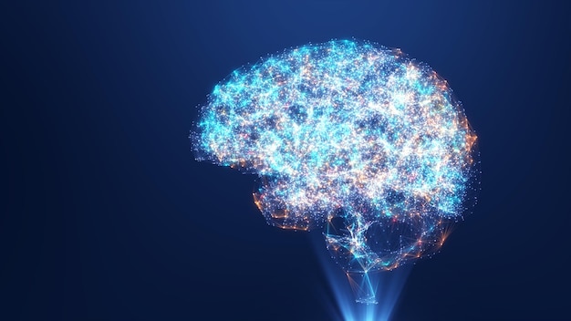 Artificial intelligence digital brain concept