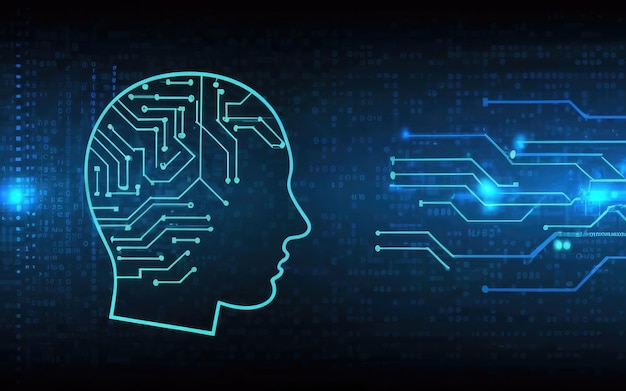 artificial intelligence technology web background virtual concept