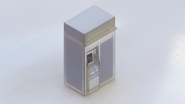 ATM Booth with Space for Ad and Profile Lighting