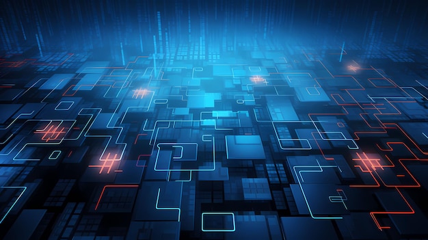 background abstract digital tech futuristic technology network blue data modern concept s