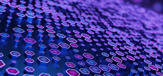 Background from hexagons Blockchain technology Network structure background Artificial intelligence Machine learning Data background Big data 3D rendering