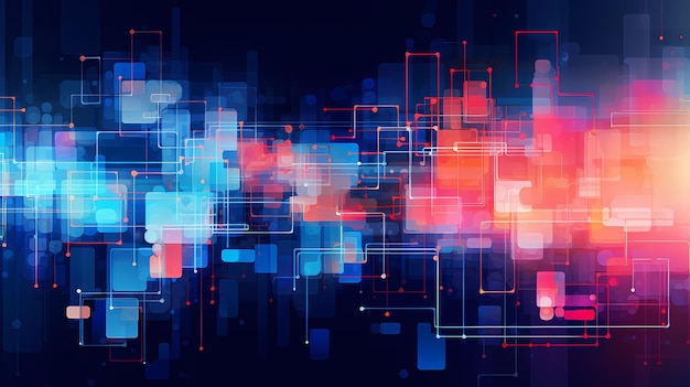background light abstract technology digital modern effect vector design blue line futuri