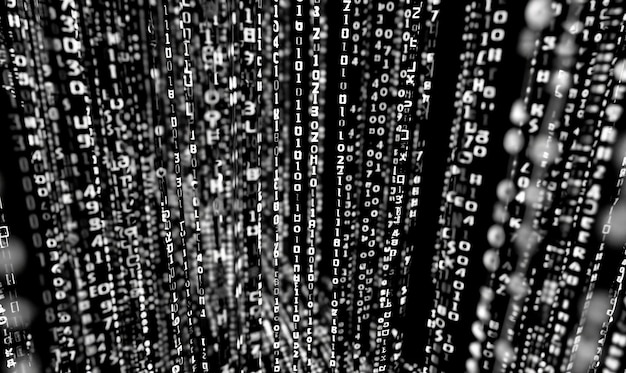 Background of binary code symbols showing programming codes