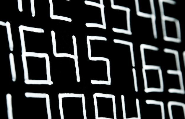 background of numbers from zero to nine