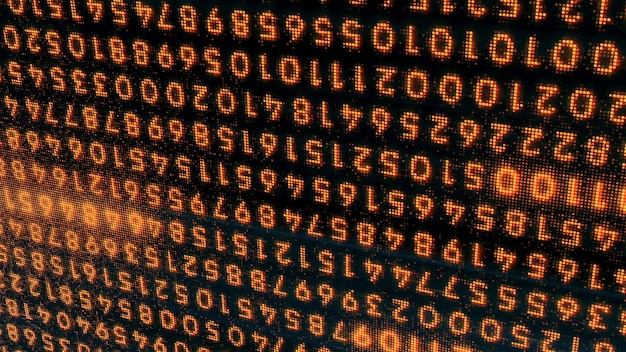 background with matrix numbers appearing and glow motion numeric background with changing and
