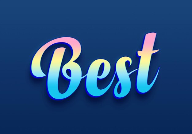 Best 3d text effect design