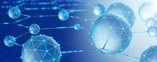 Big data Blockchain technology Network structure background Artificial intelligence Machine learning Data background Free space for your design 3D rendering