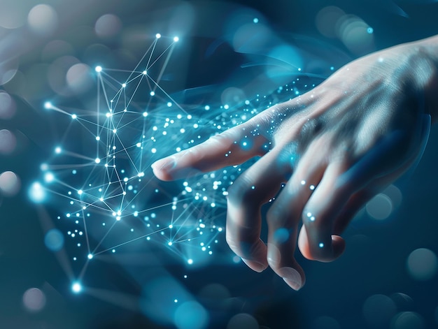 Big Data Concept Digital Neural Network