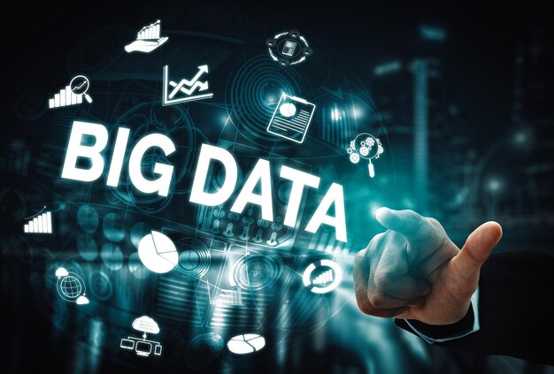 Big Data Technology for Business Finance Concept uds