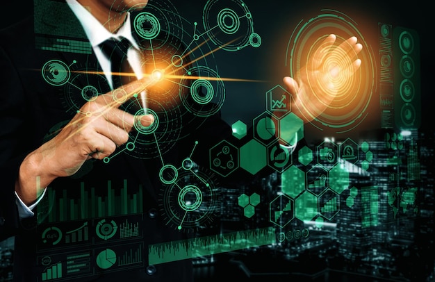 Big Data Technology for Business Finance Concept uds
