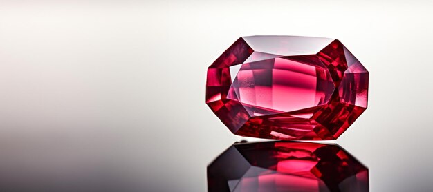 big red ruby on white background generative ai