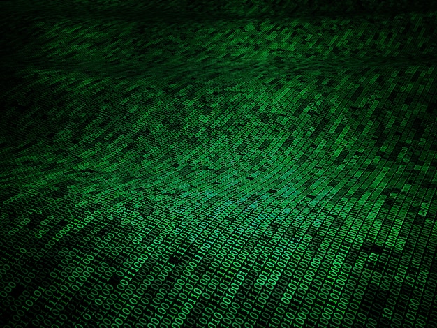 Binary code 3d background