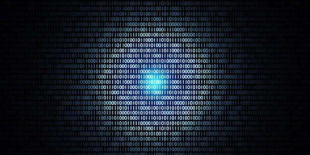 Binary code background abstract technology Digital binary data and secure data concept 3d illustration