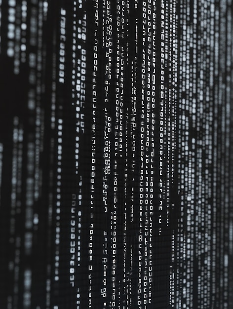 Binary code texture background composition filling the entire screen
