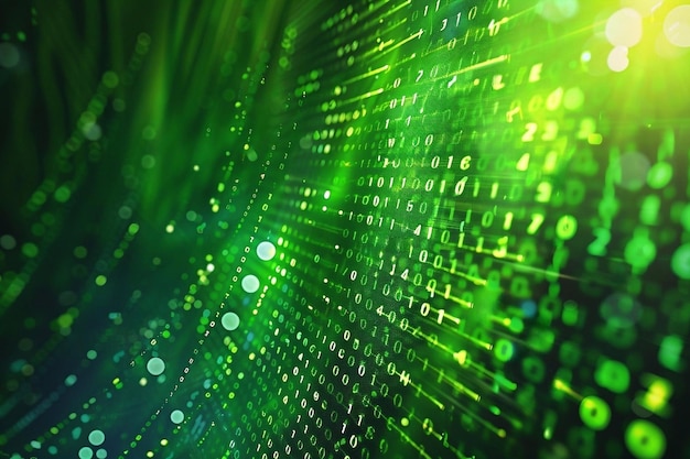 bits and bytes on a dark green background