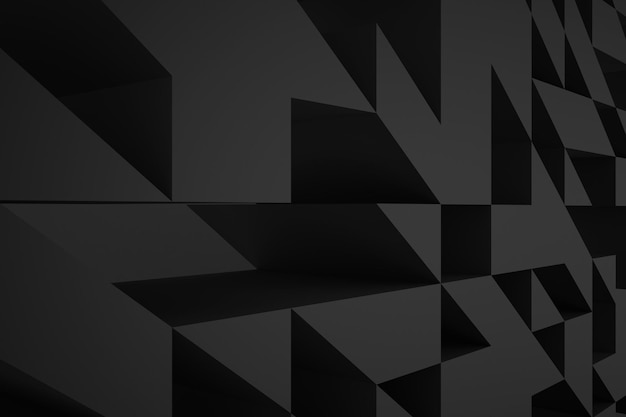 black 3d constructivism background