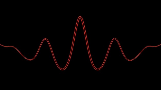 Black background with green and red graph Design A bright graphic in cartoon animation that moves to the right side