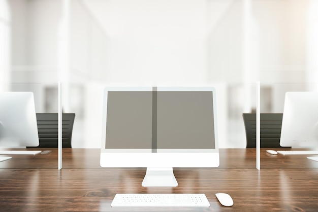 Blank computer closeup