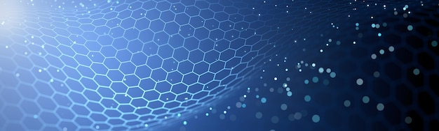Blockchain technology Network structure background Artificial Intelligence Machine learning Data background Big data Wide banner 3d render