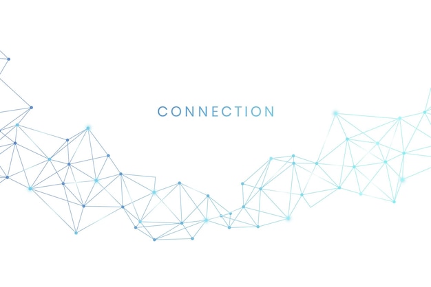 Blue connecting dots technology background