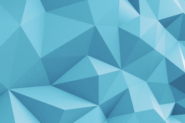 Blue polygonal wall