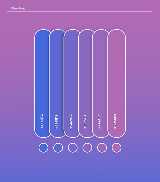 Blue Purple Gradient Palette
