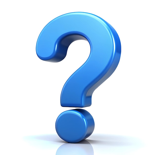 Blue question mark symbol design